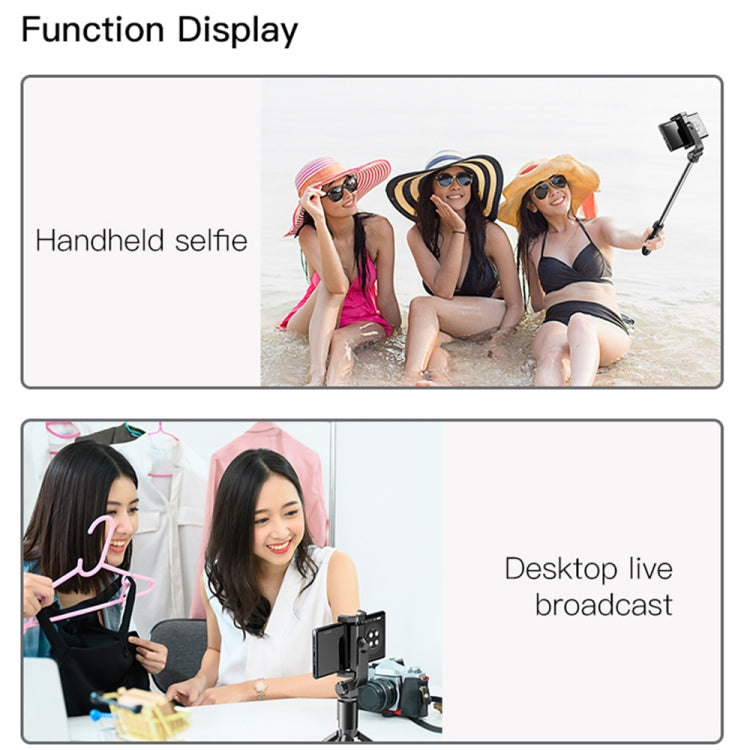 Yesido SF11 Supporto per selfie con trasmissione in diretta per telefono treppiede Bluetooth retrattile, SF11