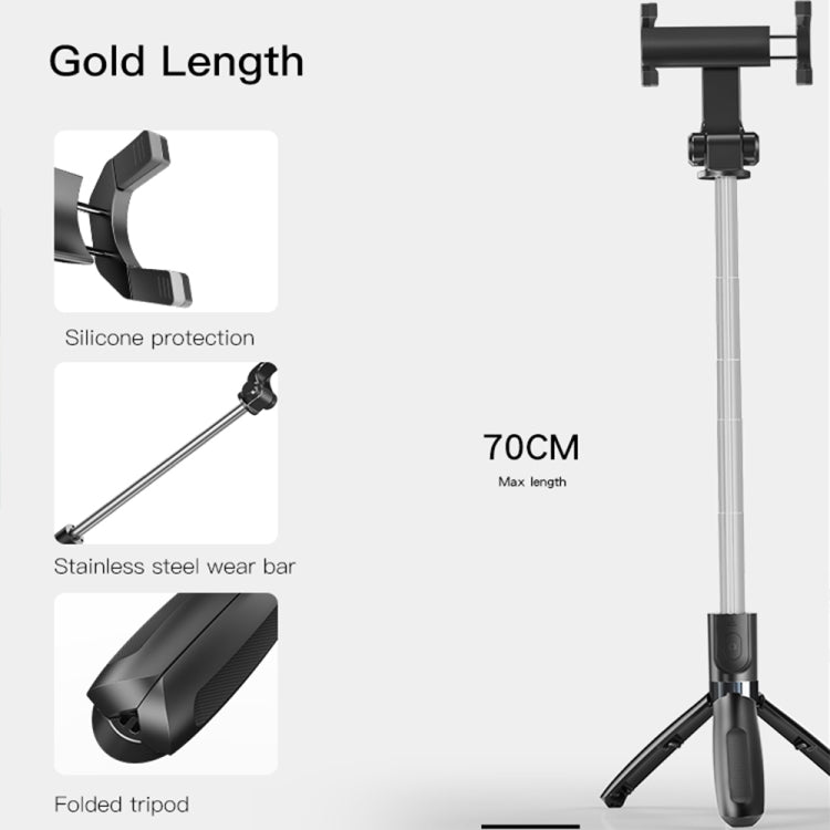 Yesido SF11 Supporto per selfie con trasmissione in diretta per telefono treppiede Bluetooth retrattile, SF11