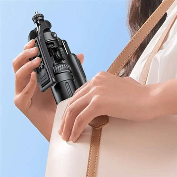 YESIDO SF17 Supporto per selfie con treppiede retrattile in metallo multifunzionale per fotocamera di telefoni cellulari, SF17