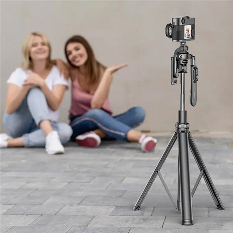 YESIDO SF17 Supporto per selfie con treppiede retrattile in metallo multifunzionale per fotocamera di telefoni cellulari, SF17