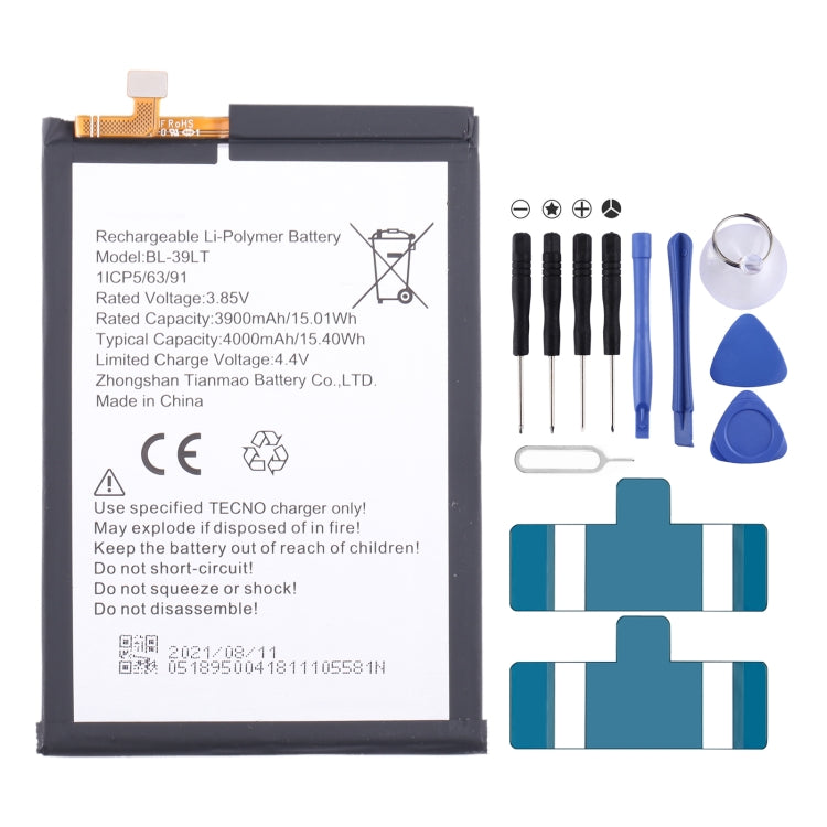 Sostituzione della batteria, For Tecno Camon 17 Pro / Camon 18P, For Tecno Pova 2 LE7, For Tecno Camon 17 CG6 CG7, For Tecno Spark 7 / Spark 7T, For Tecno Spark 6 Air / Pouvoir 4 Pro, For Tecno Spark 6 / Camon 16, For Tecno Pop 4 / Camon 15