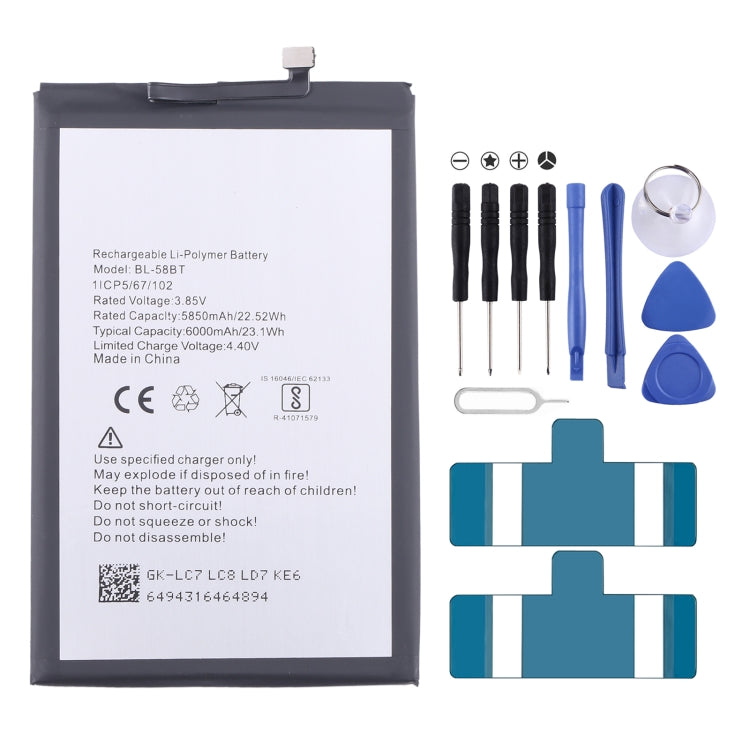 Sostituzione della batteria, For Tecno Camon 17 Pro / Camon 18P, For Tecno Pova 2 LE7, For Tecno Camon 17 CG6 CG7, For Tecno Spark 7 / Spark 7T, For Tecno Spark 6 Air / Pouvoir 4 Pro, For Tecno Spark 6 / Camon 16, For Tecno Pop 4 / Camon 15