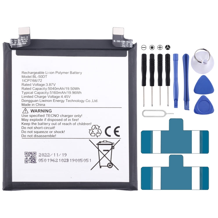 Sostituzione della batteria, For Tecno Camon 17 Pro / Camon 18P, For Tecno Pova 2 LE7, For Tecno Camon 17 CG6 CG7, For Tecno Spark 7 / Spark 7T, For Tecno Spark 6 Air / Pouvoir 4 Pro, For Tecno Spark 6 / Camon 16, For Tecno Pop 4 / Camon 15