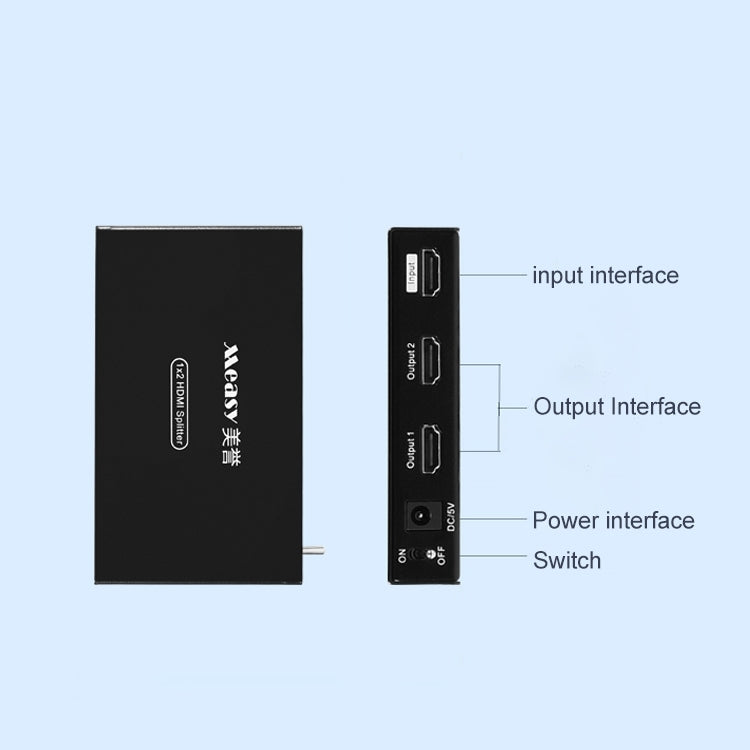 Measy SPH102 Splitter display simultaneo da 1 a 2 HDMI 1080P, 1 to 2, AU Plug, 1 to 2, EU Plug, 1 to 2, UK Plug