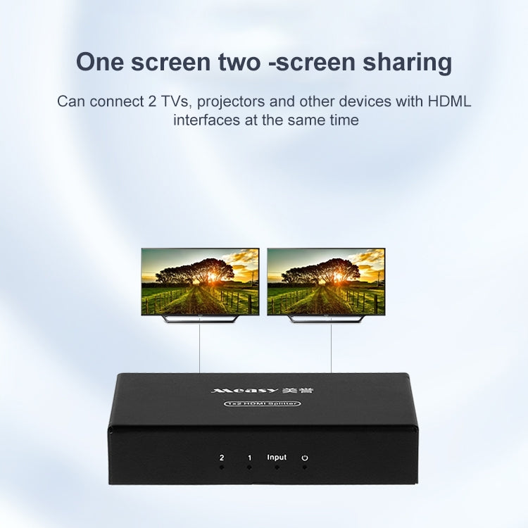 Measy SPH102 Splitter display simultaneo da 1 a 2 HDMI 1080P, 1 to 2, AU Plug, 1 to 2, EU Plug, 1 to 2, UK Plug