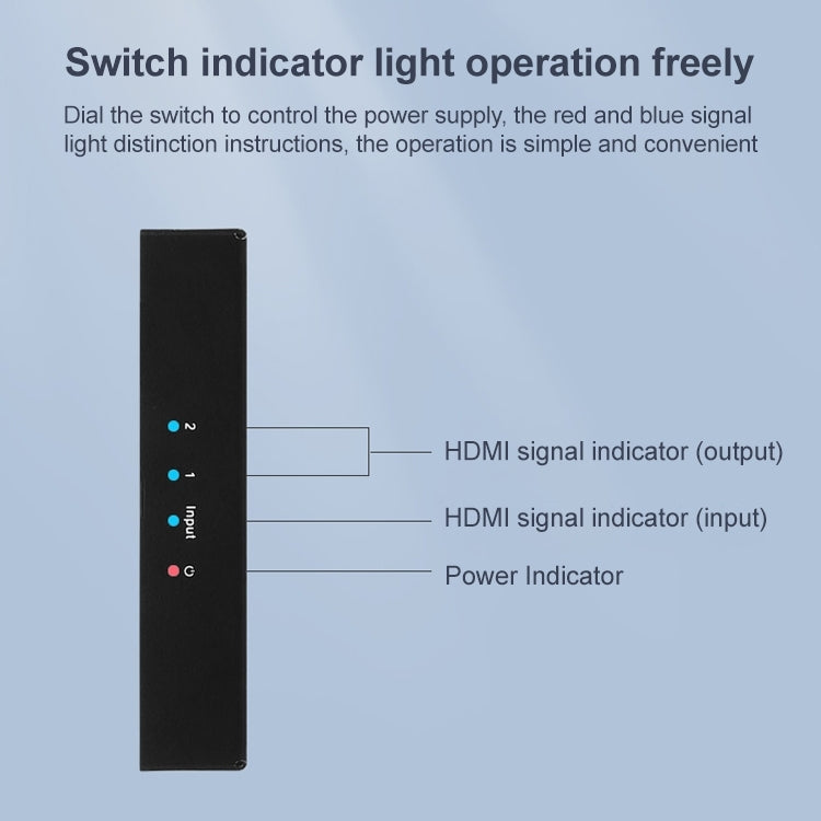 Measy SPH102 Splitter display simultaneo da 1 a 2 HDMI 1080P, 1 to 2, AU Plug, 1 to 2, EU Plug, 1 to 2, UK Plug