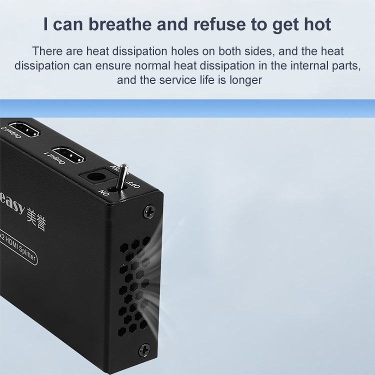 Measy SPH102 Splitter display simultaneo da 1 a 2 HDMI 1080P, 1 to 2, AU Plug, 1 to 2, EU Plug, 1 to 2, UK Plug