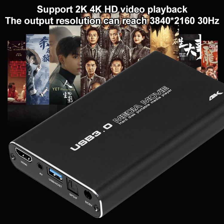 Lettore multimediale HD MP2506P 4K 30Hz, supporta la riproduzione in loop automatico di video, foto e musica, MP2506P