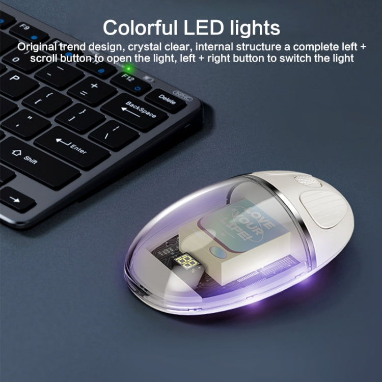 Mouse ZGA colorato trasparente dual mode wireless 2.4G + Bluetooth 5.0