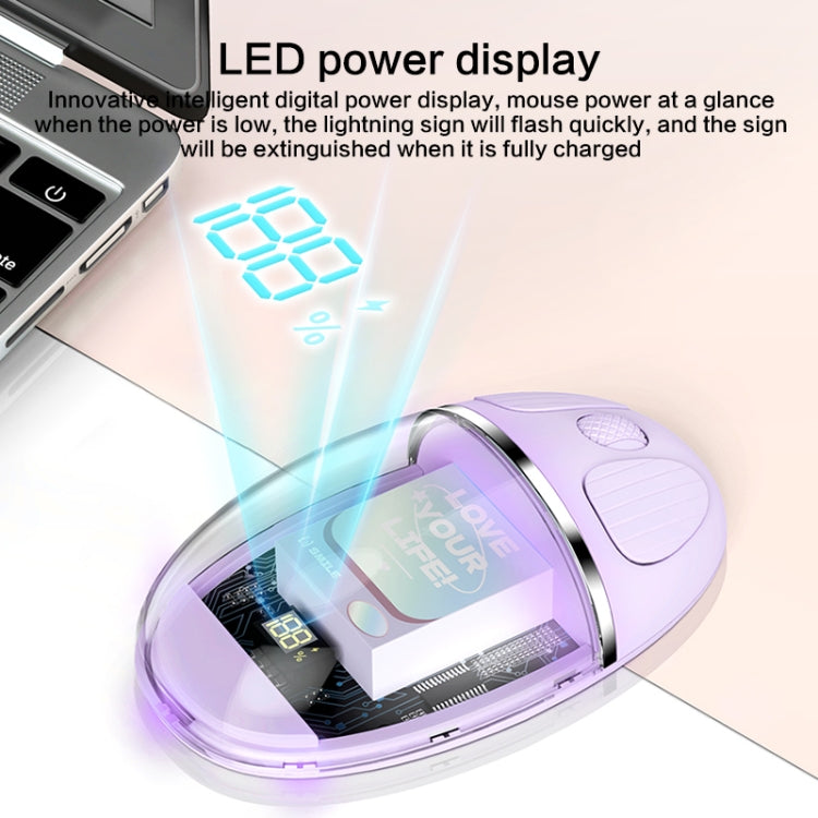 Mouse ZGA colorato trasparente dual mode wireless 2.4G + Bluetooth 5.0