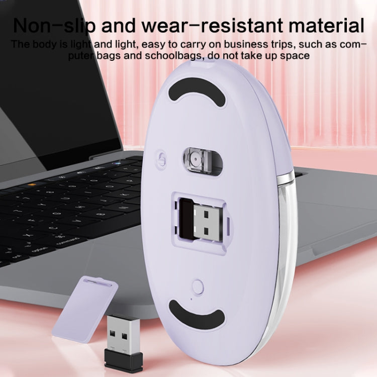 Mouse ZGA colorato trasparente dual mode wireless 2.4G + Bluetooth 5.0