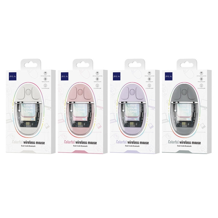 Mouse ZGA colorato trasparente dual mode wireless 2.4G + Bluetooth 5.0