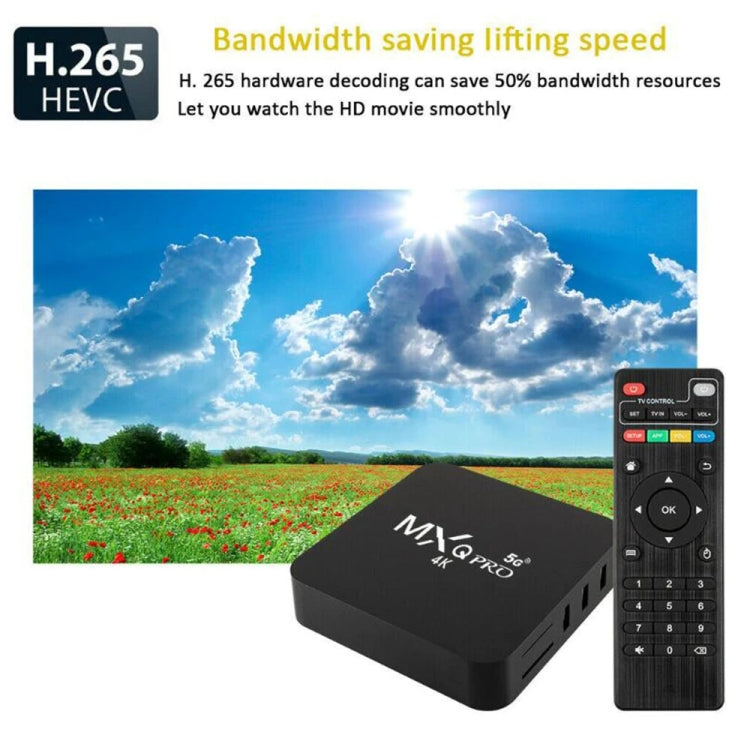 Set-top box di rete MXQ Pro RK3228A con CPU quad-core 4K HD, 2GB+16GB