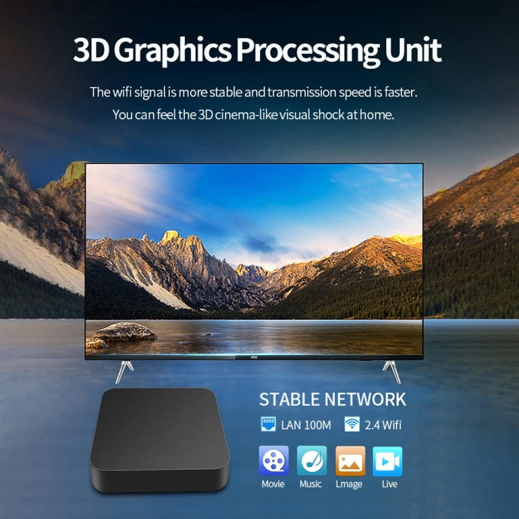 Set-top box di rete MXQ Pro RK3228A con CPU quad-core 4K HD, 2GB+16GB