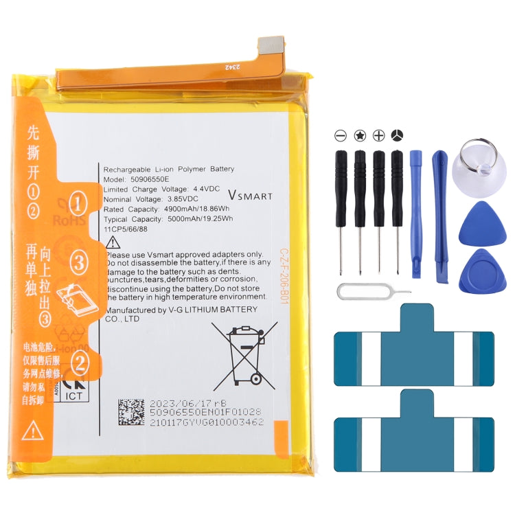 Sostituzione della batteria, For VSMART BVSM-420 4450mAh, For VSMART BVSM-330 3520mAh, For VSMART BVSM-620 4000mAh, For VSMART BVSM-340 3500mAh, For Vsmart joy 3 plus BVSM-430 5000mAh, For VSMART BVSM-220 2550mAh, For VSMART BVSM-230 BVSM230 3000mAh