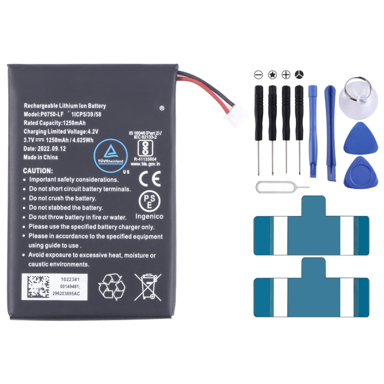 Sostituzione della batteria, For Amazfit BIP S A1805 PL472020V 190mAh, For Amazfit EVE Ingenico Link 2500 P0750-LF 1250mAh, For Amazfit EVE L0922-LF 750mAh, For Amazfit EVE P0987 500mAh, For Amazfit EVE P0963 495mAh, For Amazfit EVE P0967 1100mAh