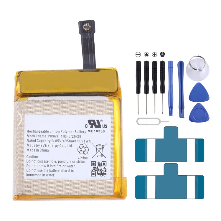 Sostituzione della batteria, For Amazfit BIP S A1805 PL472020V 190mAh, For Amazfit EVE Ingenico Link 2500 P0750-LF 1250mAh, For Amazfit EVE L0922-LF 750mAh, For Amazfit EVE P0987 500mAh, For Amazfit EVE P0963 495mAh, For Amazfit EVE P0967 1100mAh