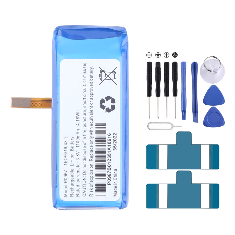 Sostituzione della batteria, For Amazfit BIP S A1805 PL472020V 190mAh, For Amazfit EVE Ingenico Link 2500 P0750-LF 1250mAh, For Amazfit EVE L0922-LF 750mAh, For Amazfit EVE P0987 500mAh, For Amazfit EVE P0963 495mAh, For Amazfit EVE P0967 1100mAh