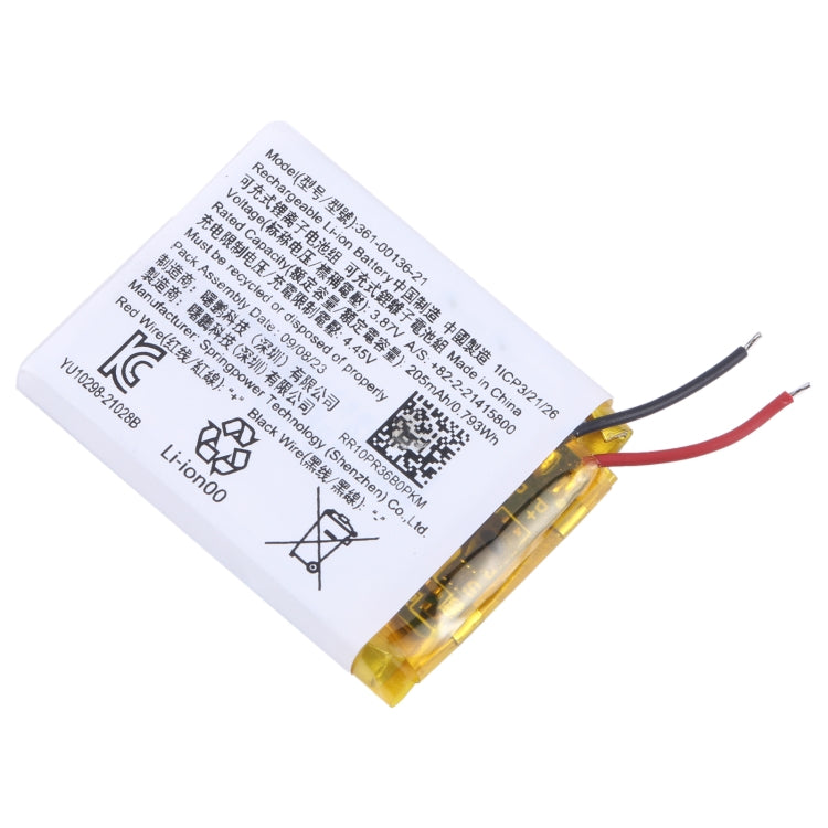 Sostituzione della batteria, For Garmin Venu SQ 361-00136-21 205mAh, For Garmin Forerunner 158 361-00140-01 158mAh