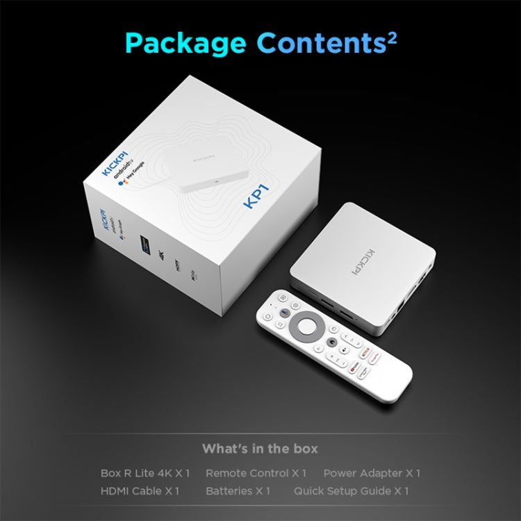 Box TV Android Kickpi KP1 Dual Band WiFi 4K HD, 2GB+32GB