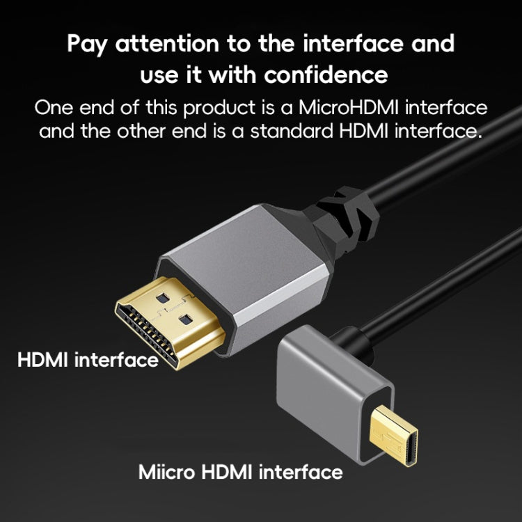 Cavo a molla con testa a gomito da HDTV a Micro HDTV per fotocamera DSLR, HDTV to Micro HDTV