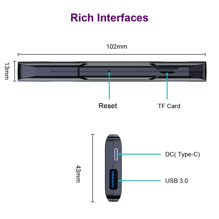 Chiavetta TV Bluetooth HK1 RBOX D8 RK3528 Android 13.0 Quad Core 8K HD Wifi6, 2GB+16GB, 4GB+32GB