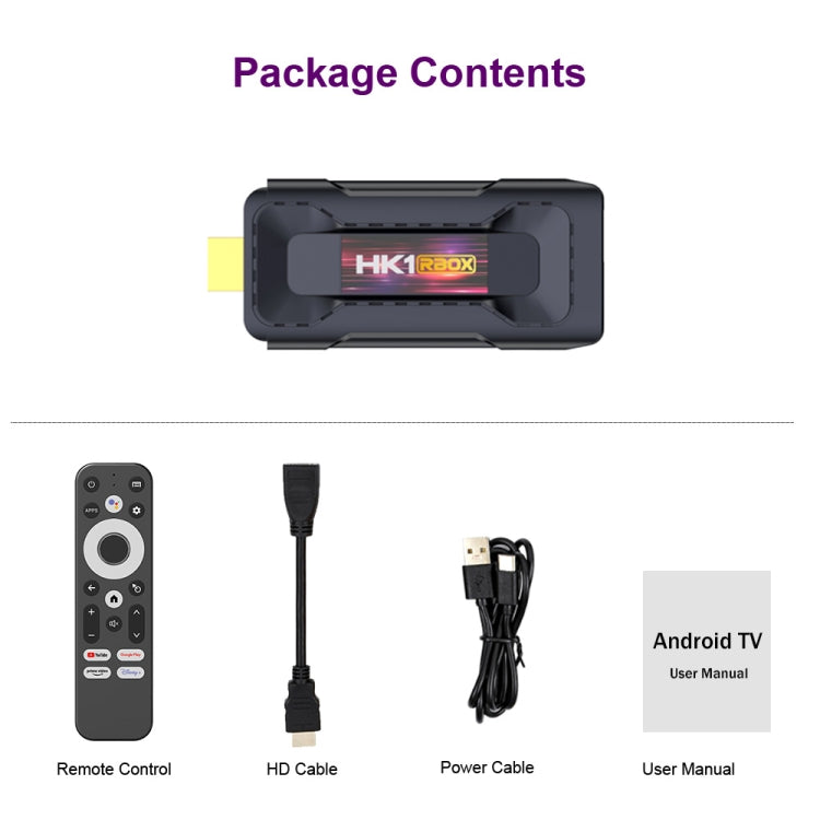 Chiavetta TV Bluetooth HK1 RBOX D8 RK3528 Android 13.0 Quad Core 8K HD Wifi6, 2GB+16GB, 4GB+32GB
