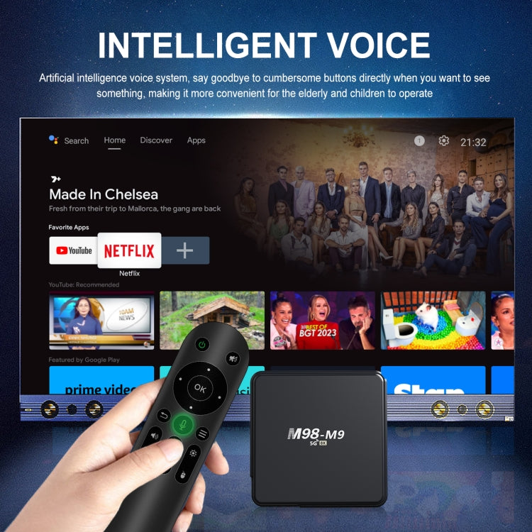 TV Box Android M98-M9 quad-core ARM Cortex-A53 WiFi Bluetooth 4K HD, 2GB+8GB