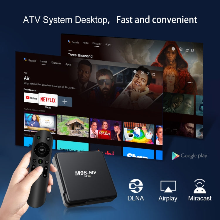 TV Box Android M98-M9 quad-core ARM Cortex-A53 WiFi Bluetooth 4K HD, 2GB+8GB