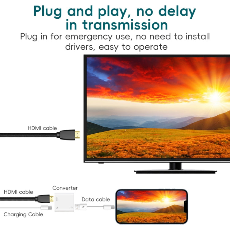 Adattatore AV per telefono cellulare HDMI XM006 1080P iOS10.0