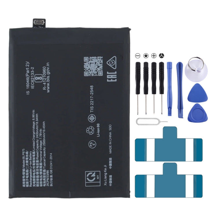 Sostituzione della batteria, For OnePlus Nord CE 3 Lite / N30 5G BLP989 5000mAh, For OnePlus Nord 10R / ACE 2V BLP925 2500mAh, For OnePlus ACE 2 / 11 BLP975 2435mAh, For OnePlus ACE 2 Pro BLPA09, For OnePlus 10T / ACE Pro BLP945 4800mAh