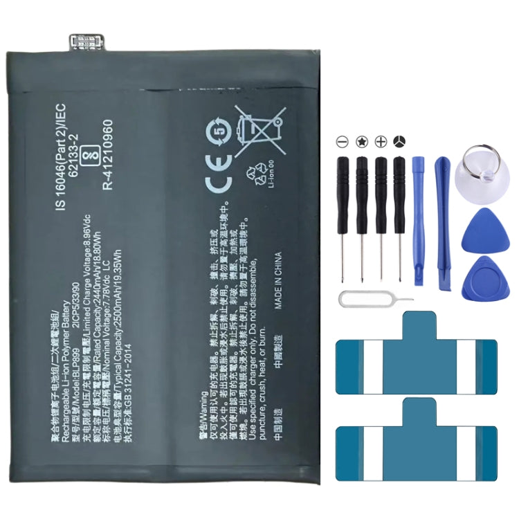 Sostituzione della batteria, For OnePlus Nord CE 3 Lite / N30 5G BLP989 5000mAh, For OnePlus Nord 10R / ACE 2V BLP925 2500mAh, For OnePlus ACE 2 / 11 BLP975 2435mAh, For OnePlus ACE 2 Pro BLPA09, For OnePlus 10T / ACE Pro BLP945 4800mAh