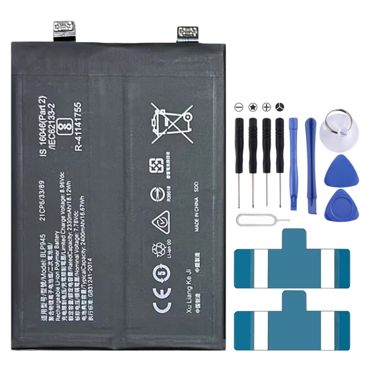Sostituzione della batteria, For OnePlus Nord CE 3 Lite / N30 5G BLP989 5000mAh, For OnePlus Nord 10R / ACE 2V BLP925 2500mAh, For OnePlus ACE 2 / 11 BLP975 2435mAh, For OnePlus ACE 2 Pro BLPA09, For OnePlus 10T / ACE Pro BLP945 4800mAh