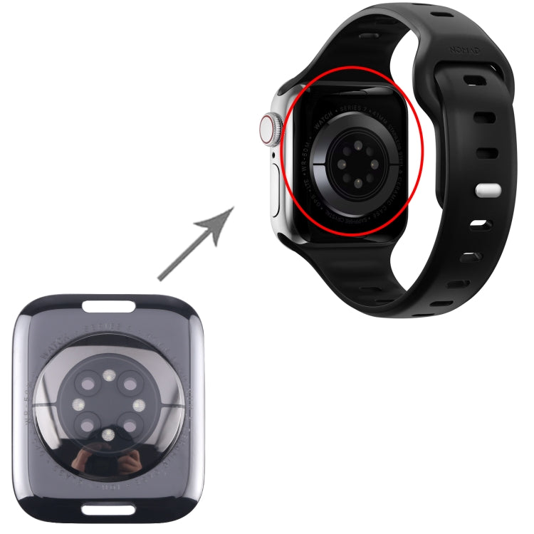 Cover posteriore in vetro con ricarica per Apple Watch Series 7 41 mm GPS