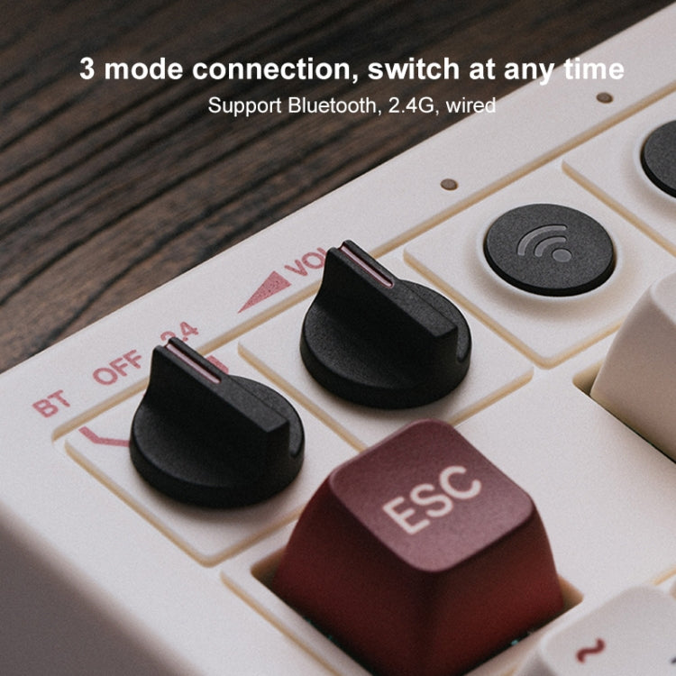 Tastiera meccanica tri-mode Bluetooth wireless retrò 8Bitdo, Red Keyboard, Grey Keyboard