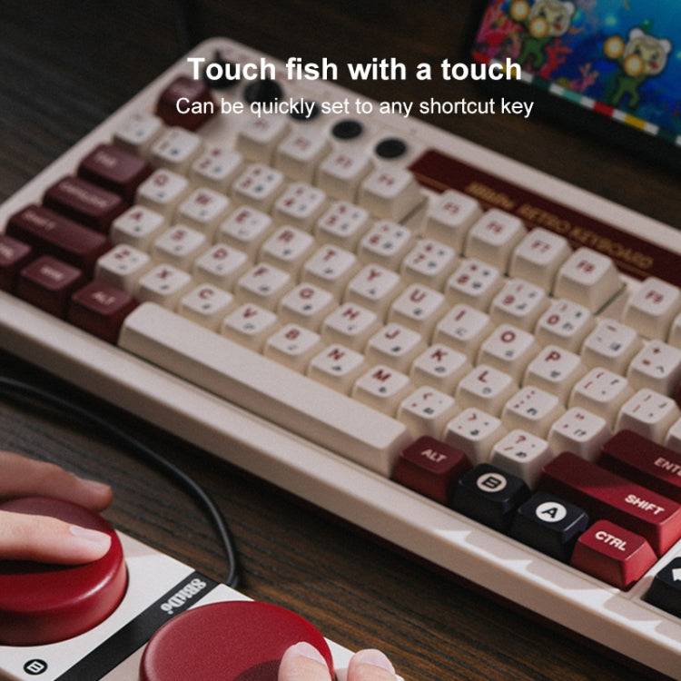 Tastiera meccanica tri-mode Bluetooth wireless retrò 8Bitdo, Red Keyboard, Grey Keyboard