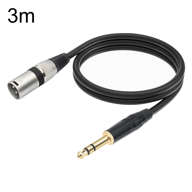 TC145BK55 Cavo per microfono maschio da 6,35 mm 1/4 TRS a XLR maschio a 3 pin, 1m, 2m, 3m, 5m, 10m