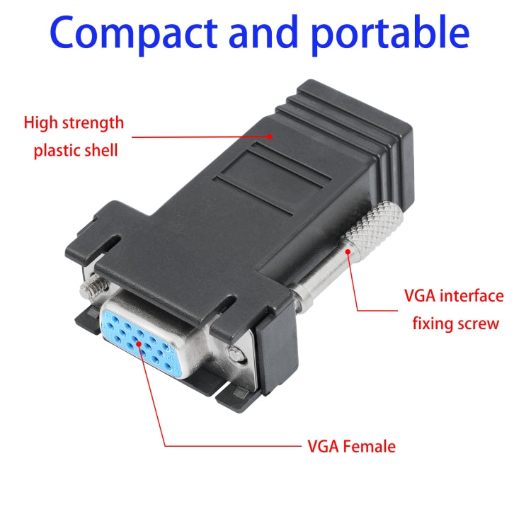 Adattatore DB15 VGA femmina a RJ45 8P femmina, VGA to RJ45 8P