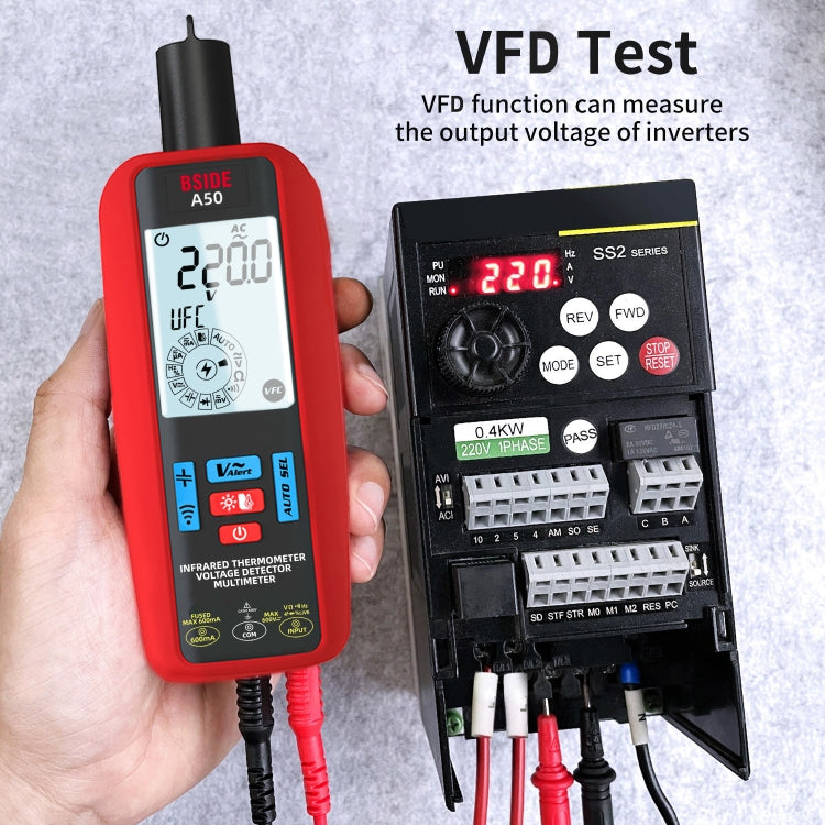 Multimetro digitale per test di temperatura a infrarossi BSIDE A50, A50