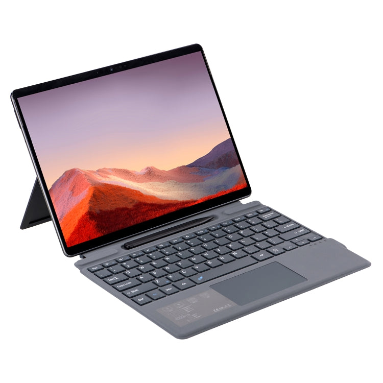 Custodia in pelle con tastiera Bluetooth wireless 2089A e touchpad, For Microsoft Surface Pro 11 / Pro 10