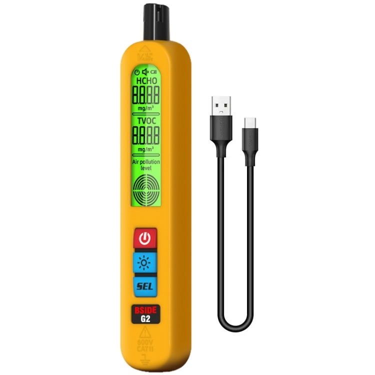 BSIDE G2 Rilevatore portatile della qualità dell'aria Tester per formaldeide per interni, G2