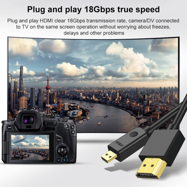 Cavo di collegamento video da HDMI a Micro HDMI 4K UHD 18 Gbps, 0.3m, 0.5m, 1m