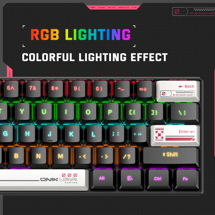 Tastiera meccanica da gioco cablata ONIKUMA G55 61 tasti RGB con illuminazione colorata, G55