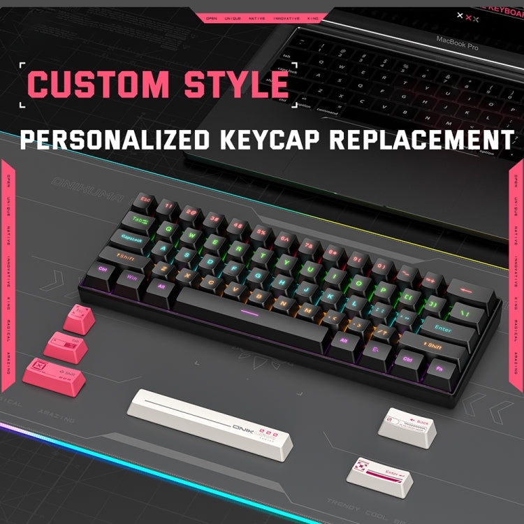 Tastiera meccanica da gioco cablata ONIKUMA G55 61 tasti RGB con illuminazione colorata, G55