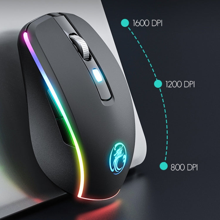 Mouse da gioco wireless silenzioso a 6 tasti Bluetooth Dual Mode iMICE G903