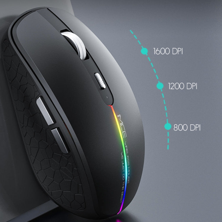 Mouse da gioco wireless silenzioso a 6 tasti a doppia modalità iMICE G904