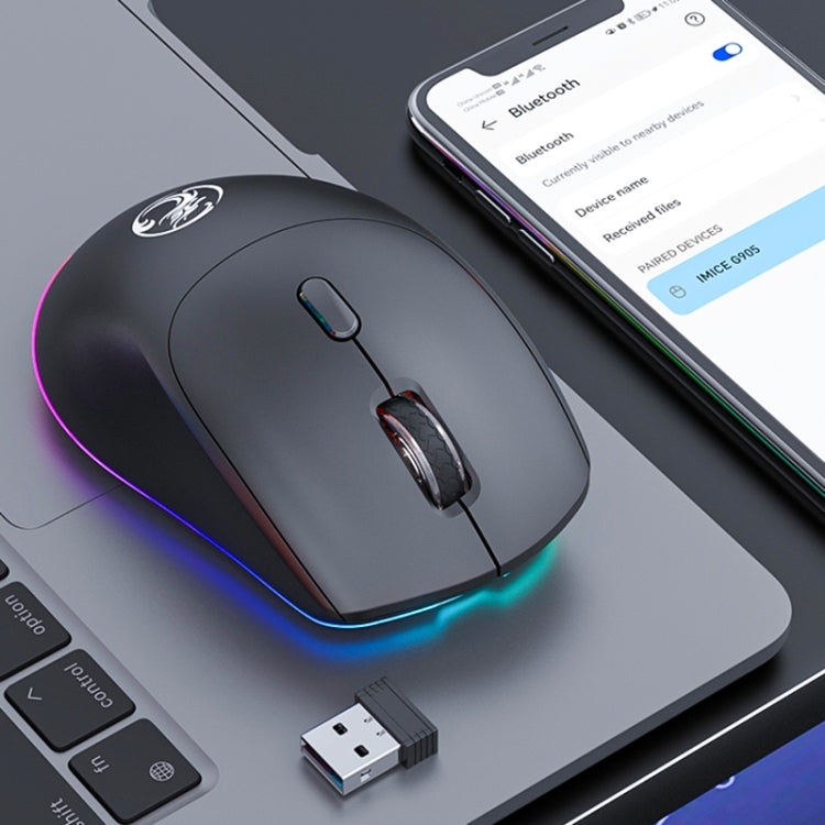 Mouse da gioco wireless silenzioso a 6 tasti Bluetooth Dual Mode iMICE G905, G905