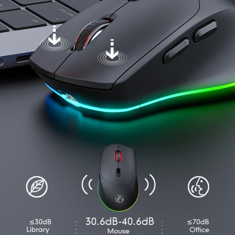 Mouse da gioco wireless silenzioso a 6 tasti Bluetooth Dual Mode iMICE G905, G905