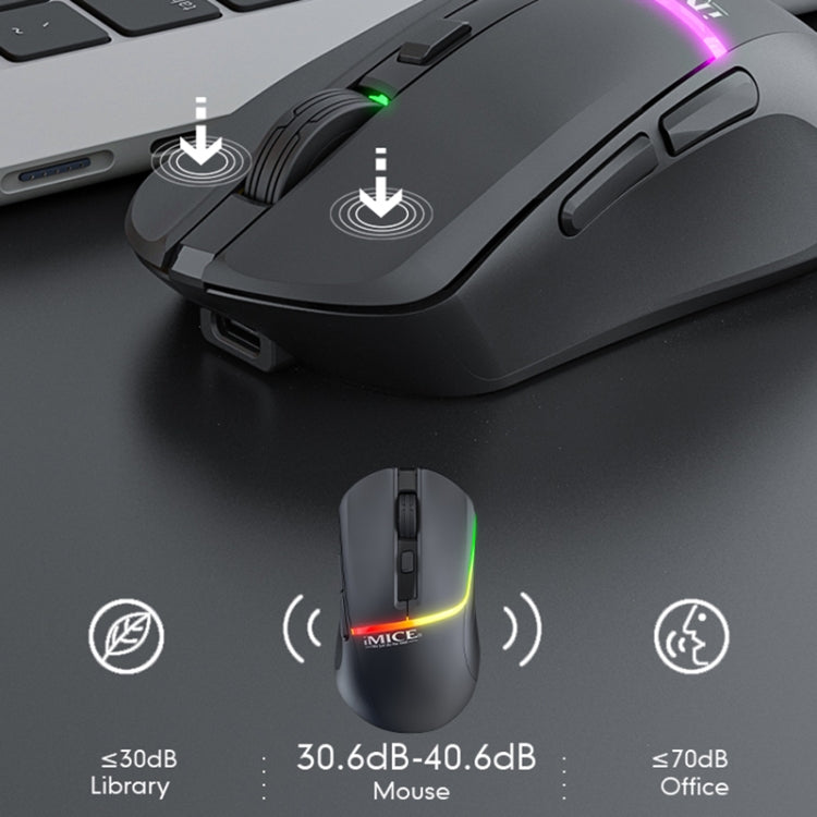 Mouse da gioco wireless silenzioso a 6 tasti Bluetooth Dual Mode iMICE G902, G902