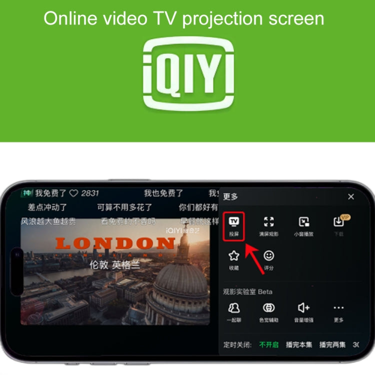 Measy A30 4K HD HDMI Telefono Schermo Proiettore Wireless